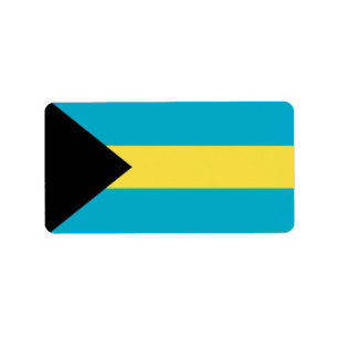 Bahamas flag label