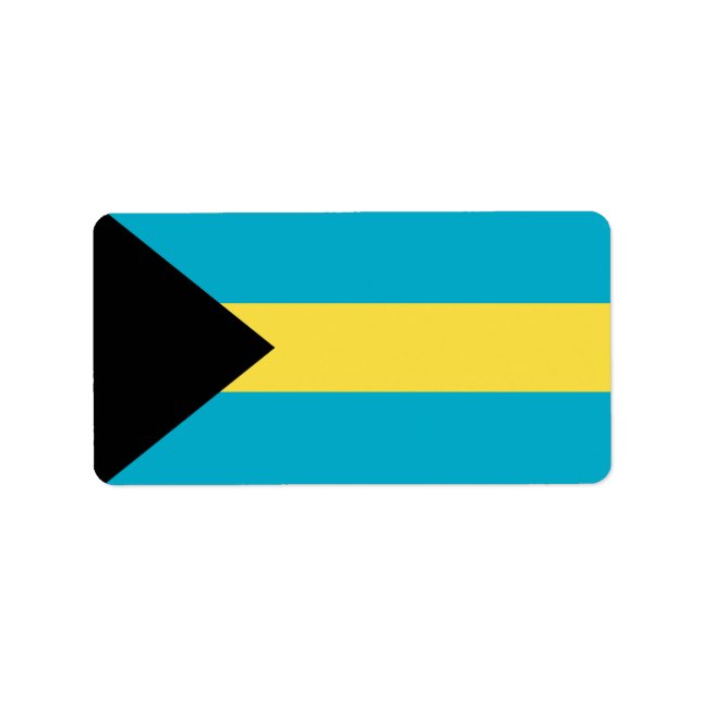 Bahamas flag label (Front)