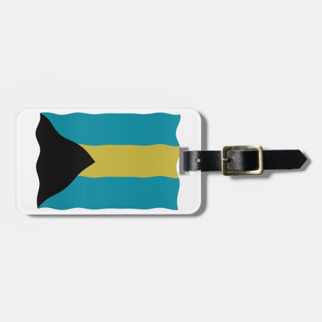 Bahamas flag luggage tag (Front Horizontal)