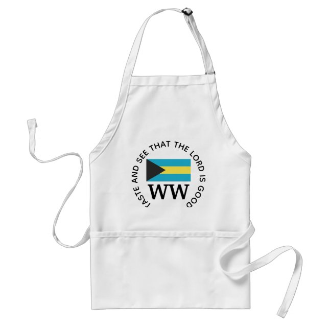 BAHAMAS Flag MONOGRAM Customized Scripture Standard Apron (Front)