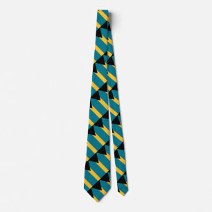 Bahamas Flag Pattern Tie