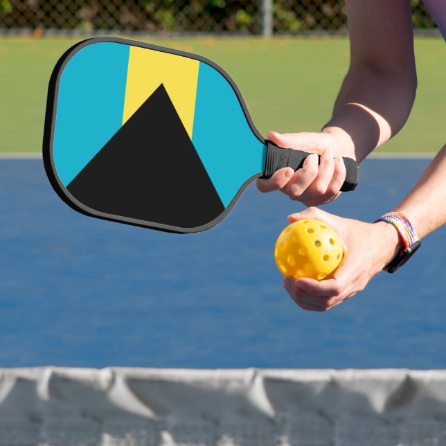 Bahamas flag pickleball paddle (Insitu)