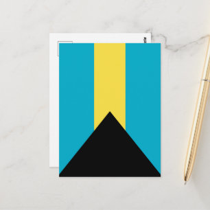 Bahamas flag postcard
