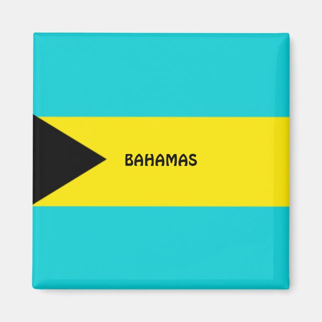 Bahamas flag refrigerator magnet (Front)