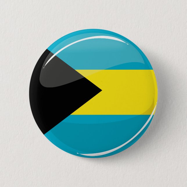 Bahamas Flag Round and Glossy 2 Inch Round Button (Front)