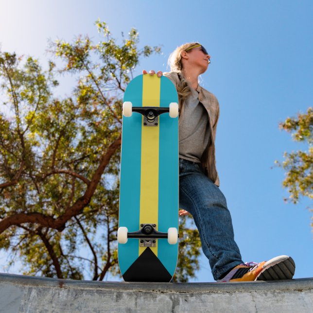 Bahamas flag skateboard (Outdoor 1)