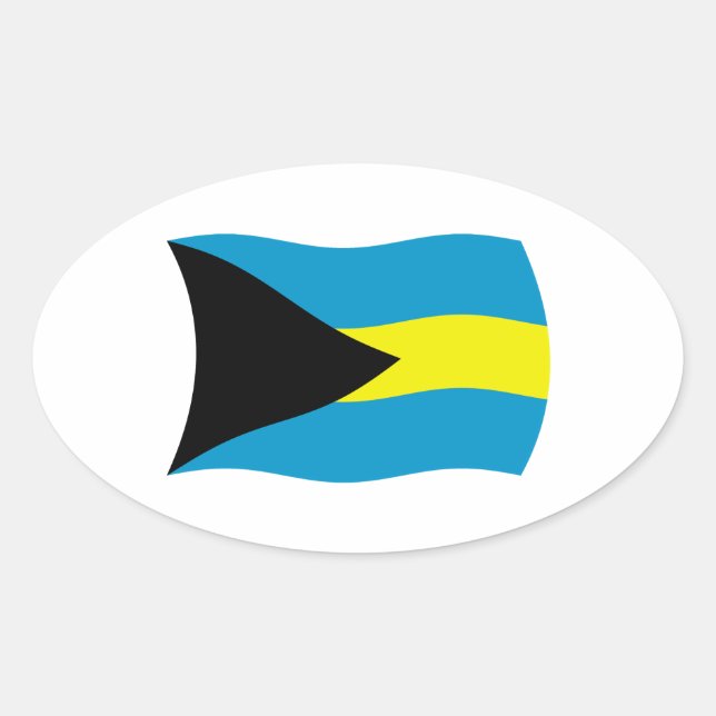 Bahamas Flag Sticker (Front)