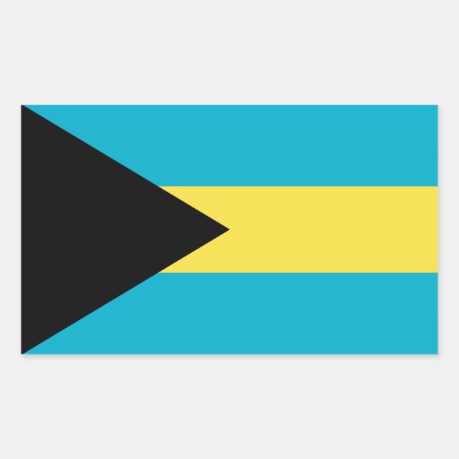 Bahamas Flag Sticker (Front)