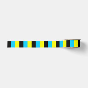 bahamas flag stripes country pattern blue yellow b grosgrain ribbon