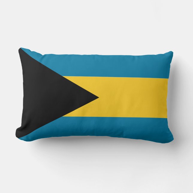 Bahamas Flag Throw Pillow (Front)