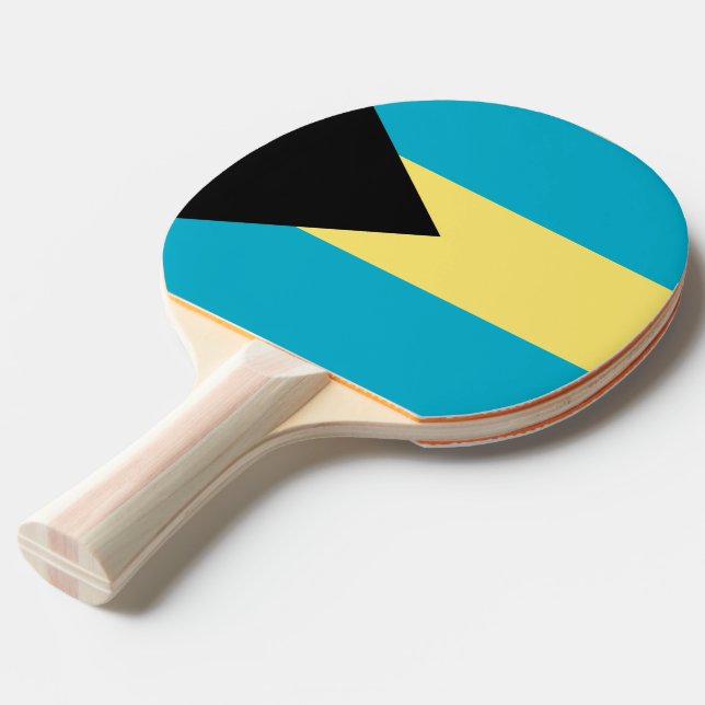 Bahamas Flag Total Coverage Ping Pong Paddle (Front Angle)
