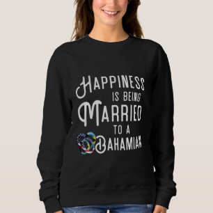 Bahamas Flag Wedding Anniversary Engagement Bahami Sweatshirt