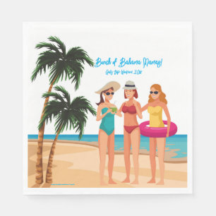 Bahamas Girls Trip Bachelorette Party Vacation Napkin