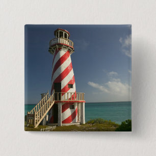BAHAMAS, Grand Bahama Island, Eastern Side: Town 2 Inch Square Button