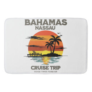 Bahamas Harbour Cruise Sunset Bath Mat