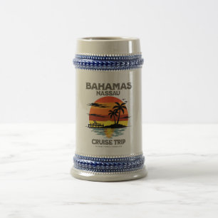 Bahamas Harbour Cruise Sunset Beer Stein