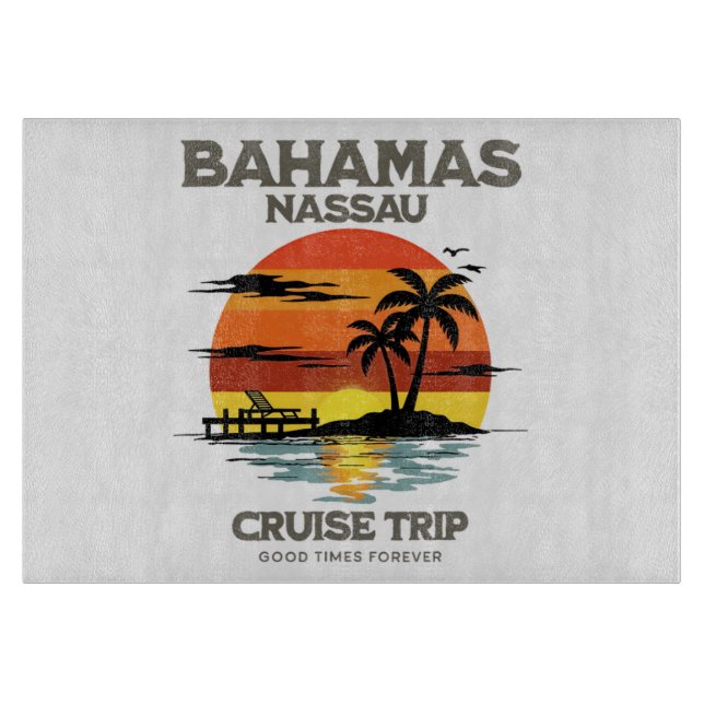 Bahamas Harbour Cruise Sunset Cutting Board (Front)