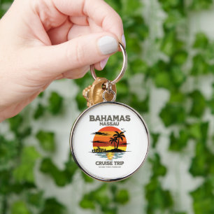 Bahamas Harbour Cruise Sunset Keychain