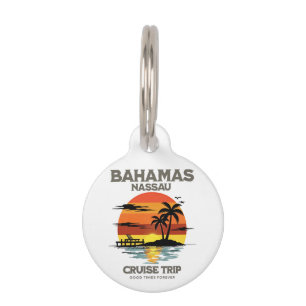 Bahamas Harbour Cruise Sunset Pet Tag