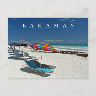 Bahamas Harbour Island transats vue carte postale