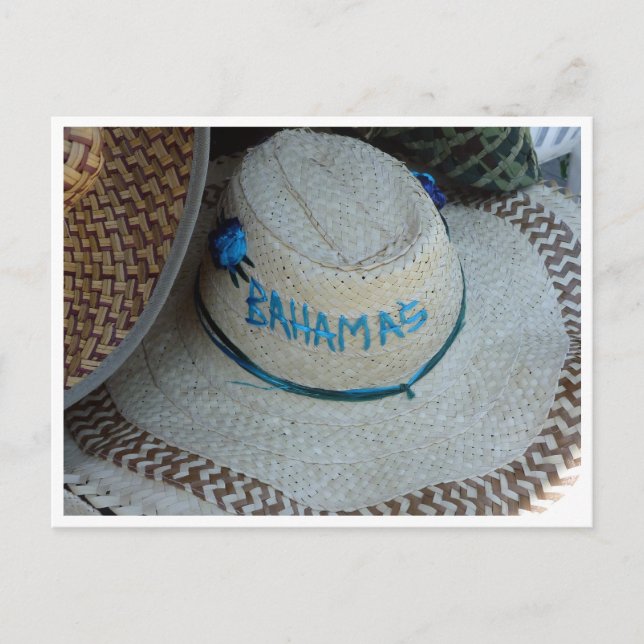 bahamas hat border postcard (Front)