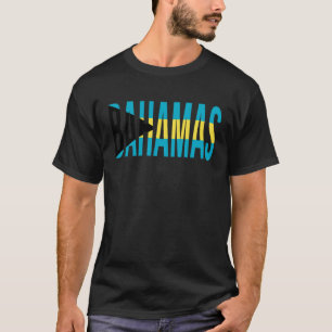 Bahamas In Flag Colors T-Shirt