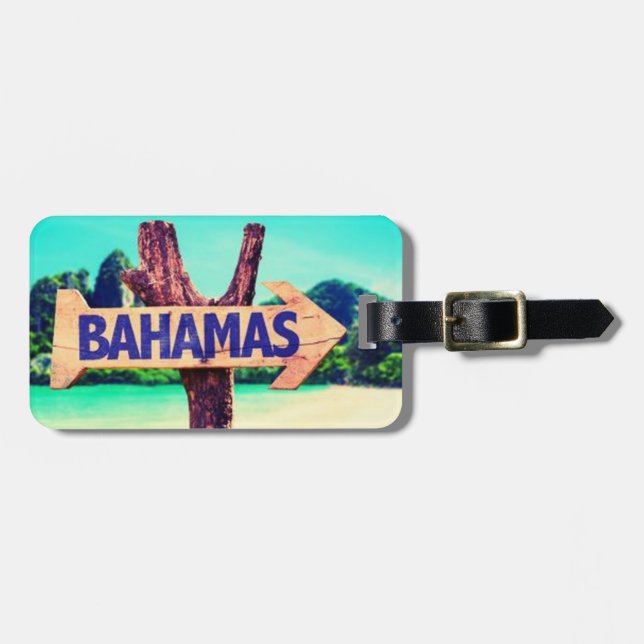 Bahamas Luggage Tag (Front Horizontal)