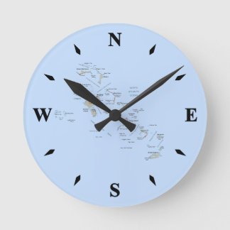 Bahamas Map Clock