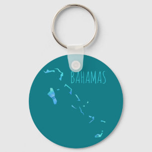 Bahamas Map Keychain