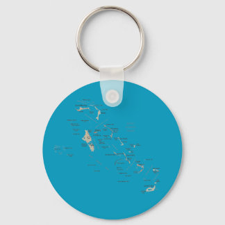 Bahamas Map Keychain