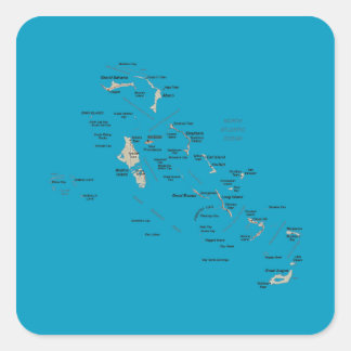 Bahamas Map Sticker