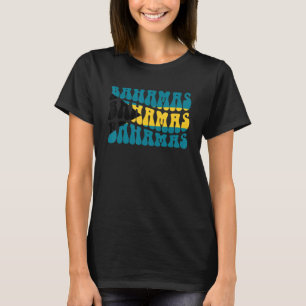 Bahamas Nassau Beach Vintage Palm Trees Vacation_1 T-Shirt