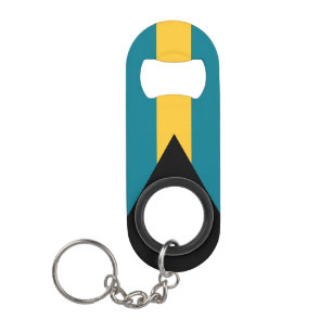 Bahamas National Flag Patriotic Keychain Bottle Opener