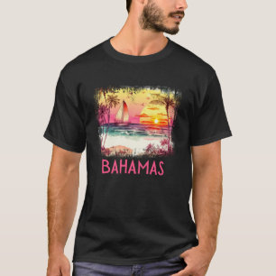 Bahamas Palm Tree Beach Vacation Summer and Surf T-Shirt