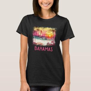 Bahamas Palm Tree Beach Vacation Summer and Surf T-Shirt