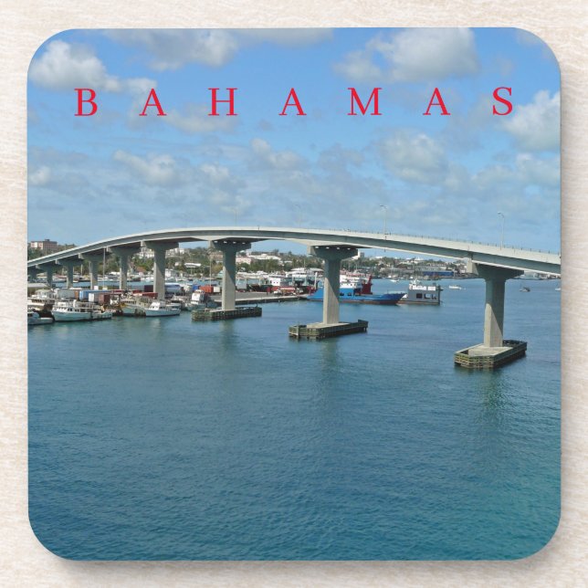 Bahamas Paradise Island Bridge view coasters (Front)