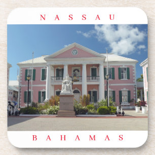 Bahamas Parliament building view coasters