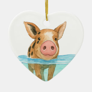 Bahamas Pig Vacation 2025 Souvenir Family Gift Ceramic Ornament