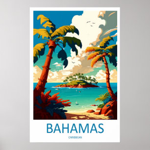 Bahamas Poster Vintage National Park Travel Ski