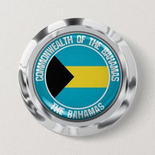 Bahamas Round Emblem 3 Inch Round Button