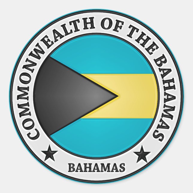 Bahamas Round Emblem Classic Round Sticker (Front)