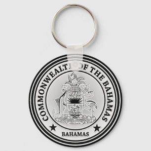 Bahamas Round Emblem Keychain