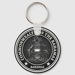 Bahamas Round Emblem Keychain