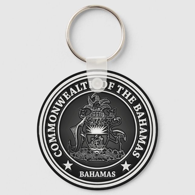 Bahamas Round Emblem Keychain (Front)