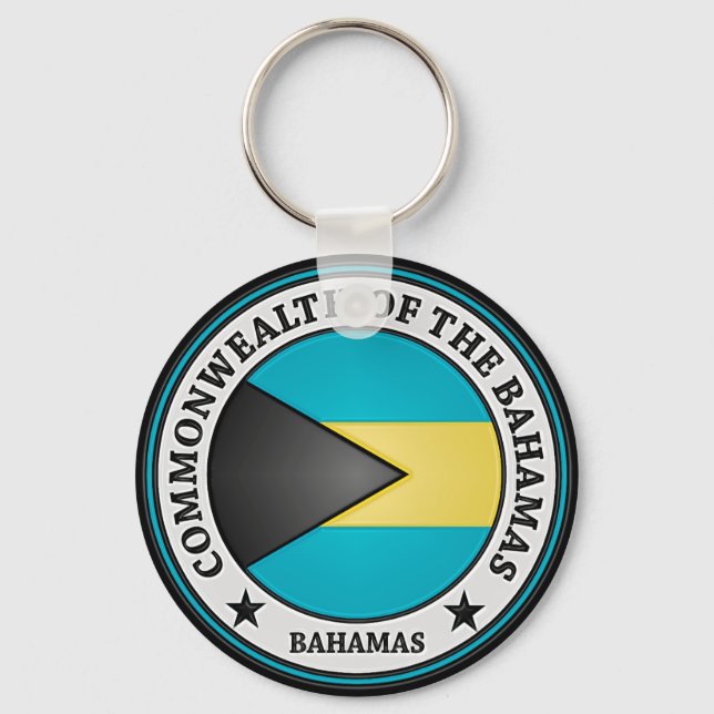 Bahamas Round Emblem Keychain (Front)