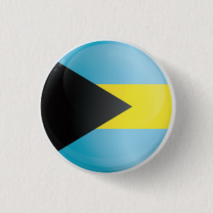 Bahamas  Round Icon Flag 1 Inch Round Button
