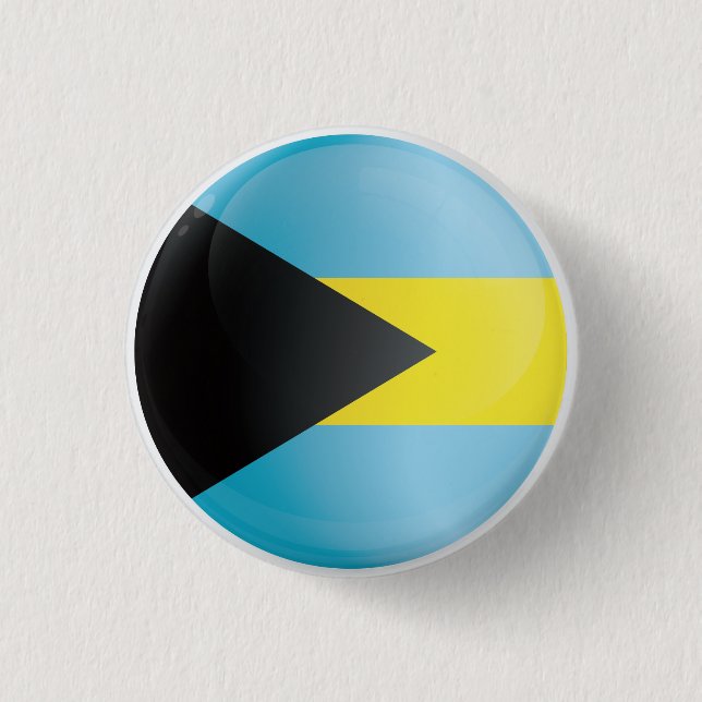 Bahamas  Round Icon Flag 1 Inch Round Button (Front)