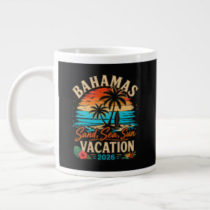Bahamas Sand Sea Sun Vacation 2026 Large Coffee Mug