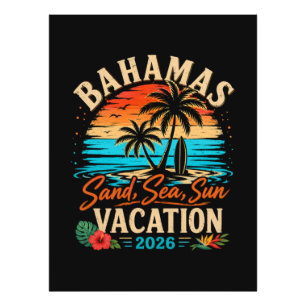 Bahamas Sand Sea Sun Vacation 2026 Photo Print