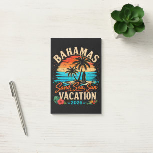 Bahamas Sand Sea Sun Vacation 2026 Post-it Notes